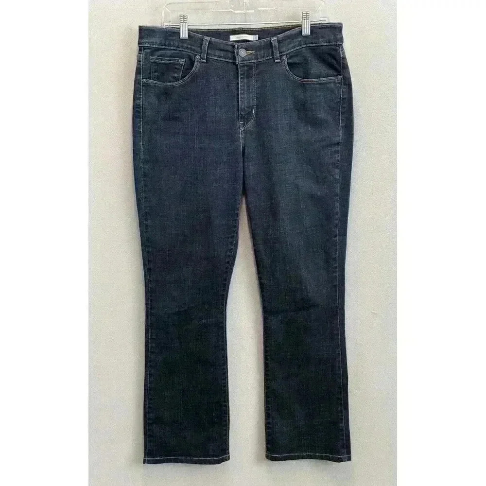 Levis Jeans Classic Boot Cut Women's Size 12 Stretch Mid Rise Blue Denim